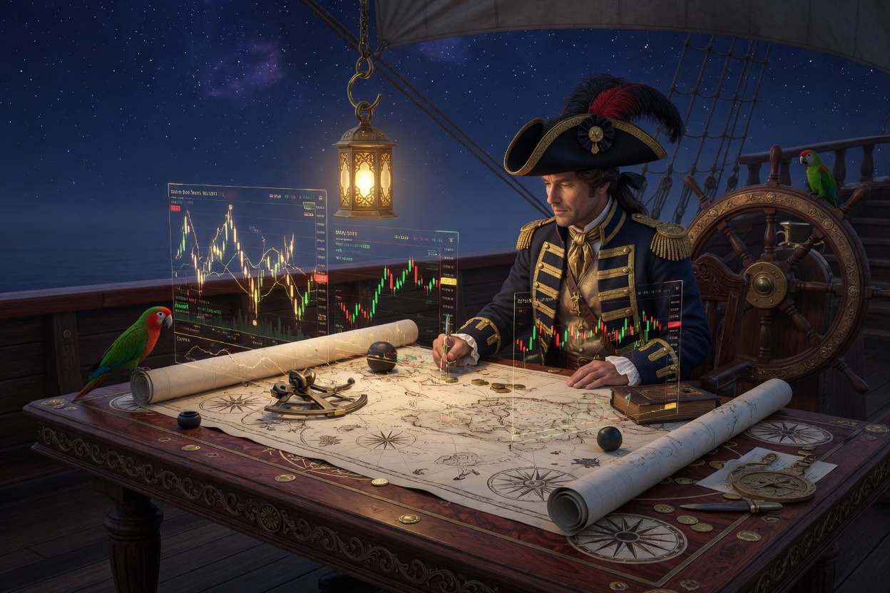 Crew raising treasure chest